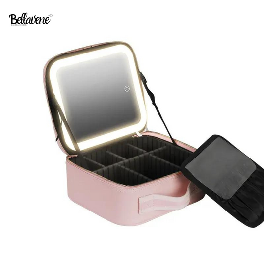 Makeup Bag With LED Mirror By Bellavene